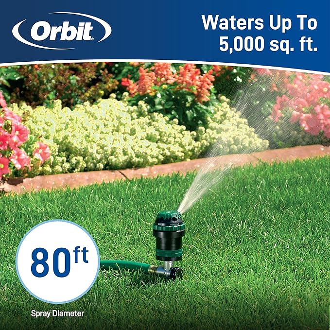 2-Pack Orbit 58573N H2O-Six Gear-Drive Sprinkler on Metal T-Spike