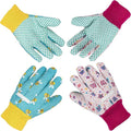 PROMEDIX P Kids Garden Gloves 3-6 Years Old Children Gardening Gloves, 2- Pair Pack, Blue&Pink