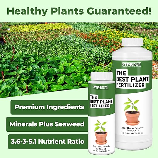 The Best Plant Fertilizer for Flowers, Veggies and Trees, Liquid Fertilizer by TPS Plant Foods, 8 oz (250mL)