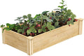 Greenes Fence Classic Cedar Raised Garden Bed, 2' x 4' x 10.5" (1/2" Thick) - Made in USA with North American Cedar