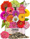 Seed Needs Crazy Zinnia Seeds 15+ Varieties Specialty Blend | 5,000+ Seeds Zinnia Elegans Open Pollinated | Includes California Giants, Candystripe & State Fair Species | Bulk