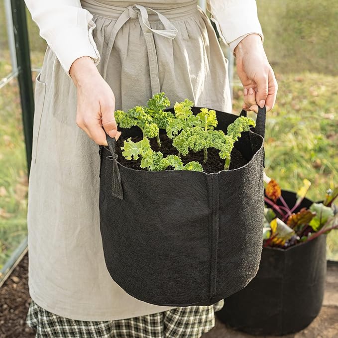 OwnGrown Plant Growing Bags : 4x5 Gallon Plant Grow Bags for Balcony or Garden Plants – Potato Grow Bags – Water-Permeable Garden Planters – Vegetable Planters for Outdoor Plants Outdoor Planter