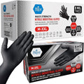 MED PRIDE Maxx Strength Nitrile Industrial Black, 8 Mil Thick - Diamond Texture Disposable Heavy-Duty, Tear-Resistant