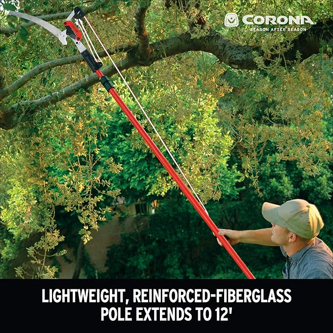 Corona Cipper 211252 TP 4212 DualLink Tree Saw and Pruner, 12-Foot, Feet, Red