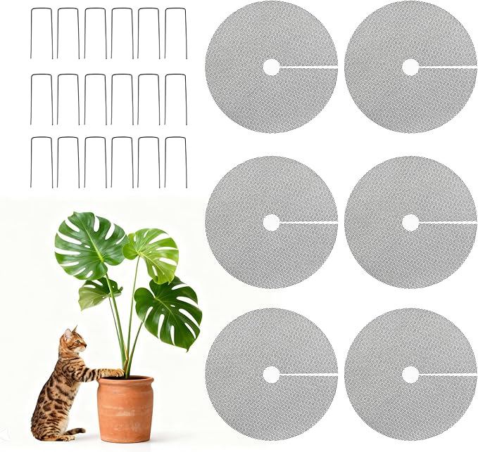 6pc 15.7" Plant Pot Covers from Animals Reusable Plant Pot Grids to Protect Your Plants Keep Pets Out for Indoor & Outdoor Garden Plants Protection