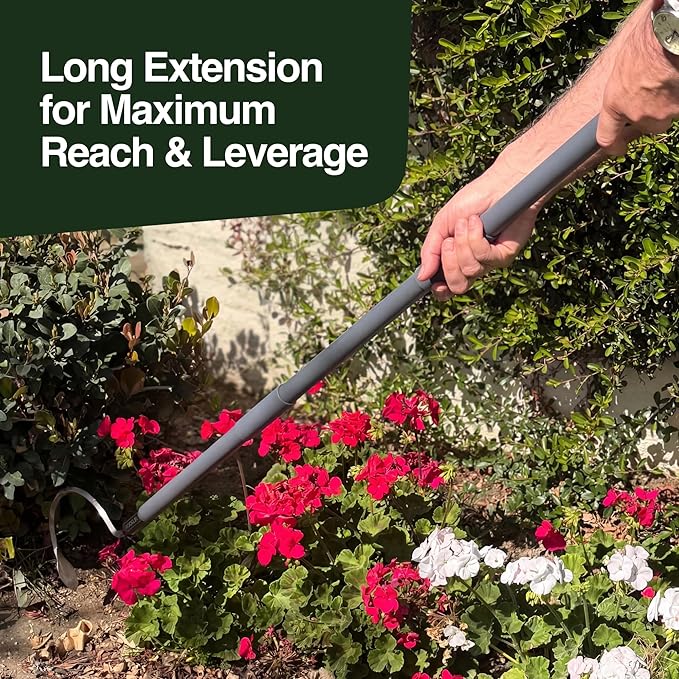 Rocklin Industry Cobra Hook 3-in-1 (24"/40"/57") Cultivator, Heavy-Duty Garden Hand Tool for Weeding, Digging & Soil Loosening – Three Lengths, Stainless Steel Blade, Ergonomic Grip.