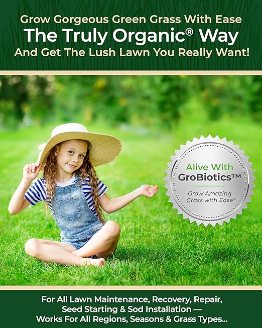 Organic Plant Magic - Truly Organic™ Slow Release Granular Lawn Fertilizer: Best Fertilizer for Grass, Bermuda, St. Augustine & Yard Care - Granules (20 Lb)