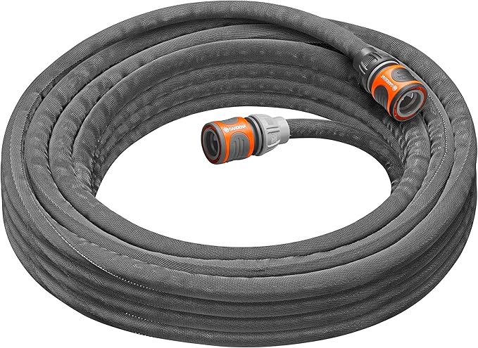 Gardena Liano Life Textile Hose 1/2 inch, 10m: Highly flexible textile garden hose, with PVC inner tube, no kinking, lightweight, weather-resistant (18440-20)