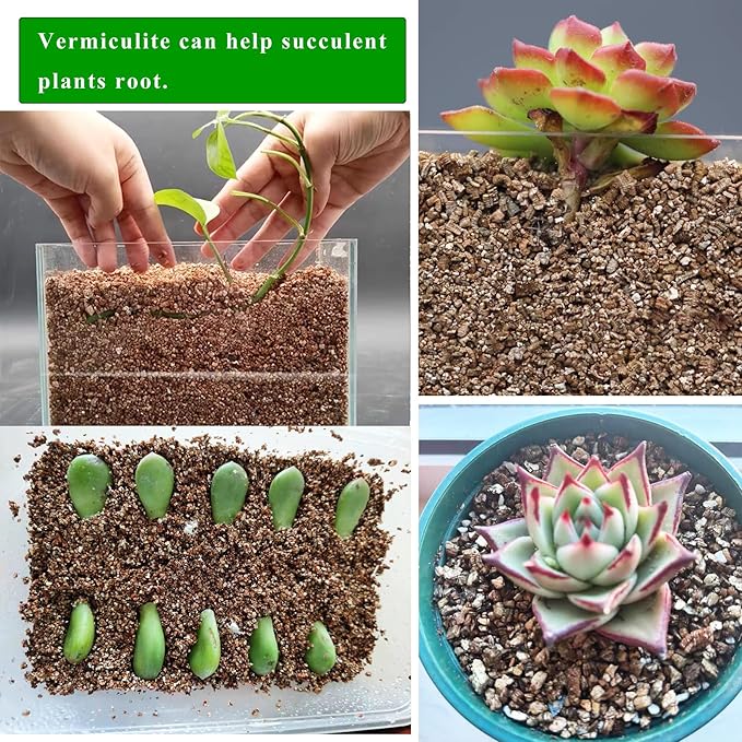 20QT Organic Vermiculite, Horticultural Vermiculite for Plants, Soil for Potted Plants, Vermiculite Coarse Hydroponic for Succulent Orchid Gardening