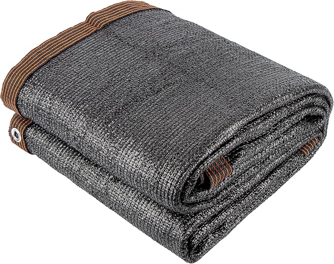 90% 20 X 48 FT Black Shade Cloth, Outdoor Woven Sun Shade with Grommets, Durable Breathable Netting Shading Antifreezing for Patio, Garden, DIY Home, Plants Cover, Greenhouse, Dog Kennel