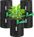 VIVOSUN 5-Pack 1 Gallon Grow Bags, Fabric Pots with Self-Adhesion Sides for Transplanting