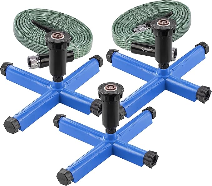 Orbit 27884Z Above Ground All-in-One Irrigation Sprinkler System for Lawn Kit