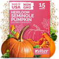 KVITER 15 Seminole Pumpkin Seeds for Planting (Cucurbita Moschata) - Heirloom Pumpkin Seeds Organic for Indoor & Outdoor Planting, Non-GMO Mini Pumpkins Vegetable Seeds for Planting