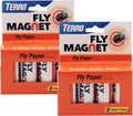 TERRO T518 Fly Magnet, 16 Total, 2 Pack, Sticky Fly Trap Indoor Hanging