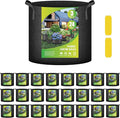 iPower 24-Pack 3 Gallon Grow Bags Heavy Duty Thickened Aeration Nonwoven Fabric Pots with Nylon Handles, for Planting Vegetables, Fruits, Flowers, Black