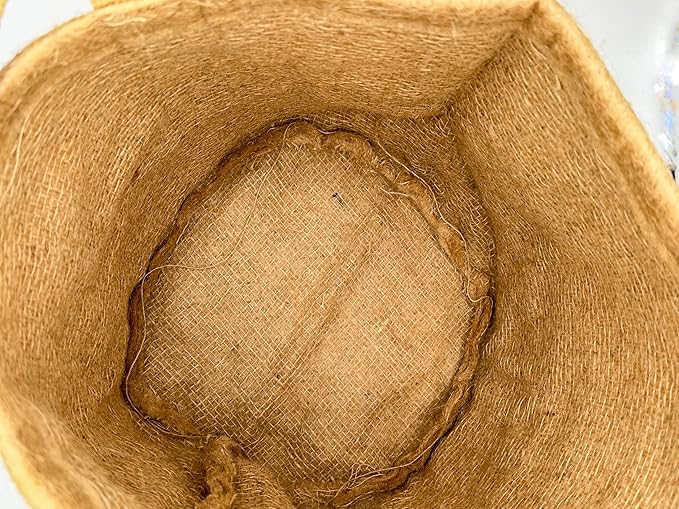 Non-Woven Jute Fabric Grow Bag with Handles, Biodegradeable Pot, 100% Natural Fiber, Breathable, Fast Root Growth, Available in 3 & 5 Gallon. (2, 5 Gallon)