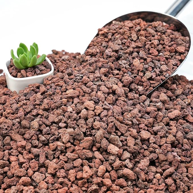 NUPICK 20lb Red Lava Rocks for Plants, 3/8" Succulent Potting Soil Amendments, Decorative Lava Rocks for Fire Pit, Volcanic Gravel for Aquarium, Natural Pebbles Pumice for Cactus, Vase, Top Dressing