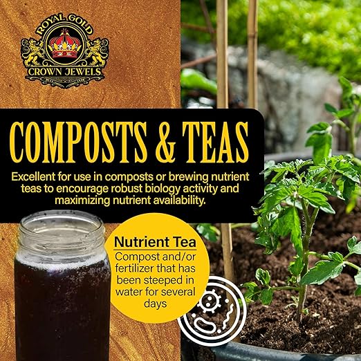 Royal Gold Crown Jewels Organic All Purpose 5-5-5 Dry Soluble Fertilizer, 10 lbs - Excellent for Pre-Amending Soils, Top-Dress Applications, in Composts and Nutrient Teas