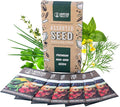 Culinary Herb Seeds Garden Collection | Basic Assortment | 6 Non-GMO Seed Packets: Basil, Dill, Oregano, Parsley, Chives & Mustard | Grow Cooking Herbs & Spices