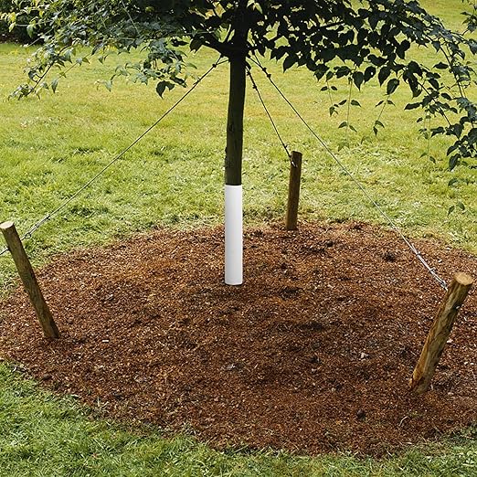 6pcs Corrugated Tree Guards,Diameter 1.96" PP Tree Trunk Protectors,Tree Bark Protector Tube Wraps to Protect Saplings Plants from Deer Rabbit Cats Rodents Mowers (6pcs)