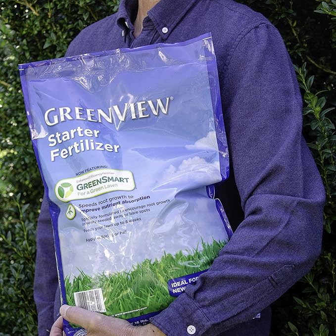 GreenView Spring or Fall Lawn Starter Fertilizer - 16 lb. Bag - Covers 5,000 sq. ft.