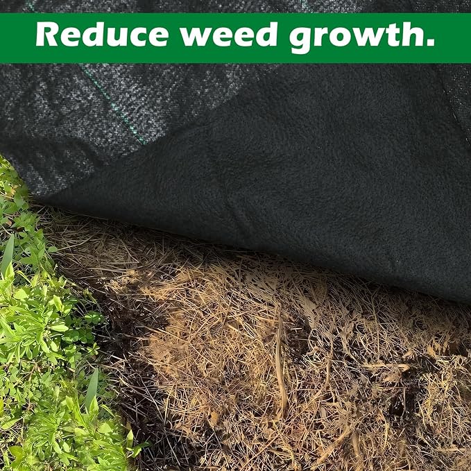 WAENLIR 5.8oz 5ft x250ft Heavy Duty Weed Barrier Landscape Fabric, Sturdy Weed Blocker Cover, Outdoor Gardening Weed Control Mat