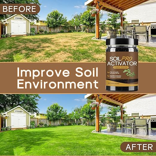 Soil Activator for Plants, Soil Pro Activator, Soil Revitalizer Organic and Plant Fertilizers, Soil Conditioner, Water-Soluble Formula Promotes Root Growth & Nutrient Uptake 120g (1Pcs)