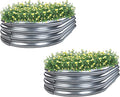 Elevon 2PCs Galvanized Raised Garden Bed Kit Galvanized Planter Raised Garden Boxes, 6x3x1ft