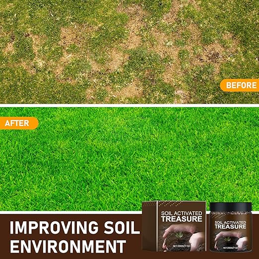 Soil Activator,Soil Pro Activator,Organic Soil Activators and Plant Fertilizers,Liquid Fertilizer for Indoor & Outdoor Plants Premium Soil Activated Treasure for Potting Mix and Seedling Compost(200g)