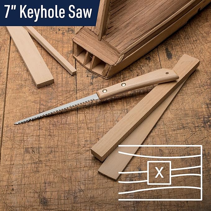 Kings County Tools Japanese Saw 3-Piece Set - 9.5" Ryoba, 6" Flush Cut, and 7" Detail Trim Hand Saw Set with Carbon Steel Blades - Woodworking Tools for DIY Carpentry or Garden Trimming