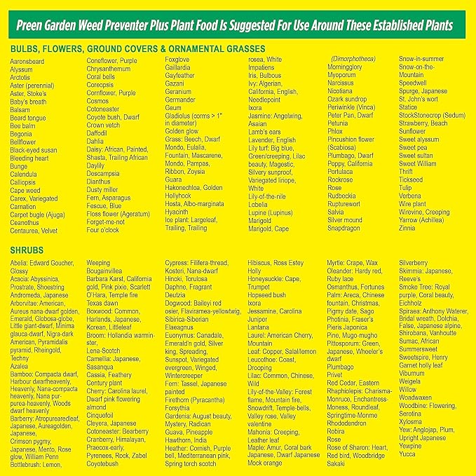 Preen Garden Weed Preventer Plus Plant Food - 5.625 lb. Bottle - Covers 900 sq. ft.