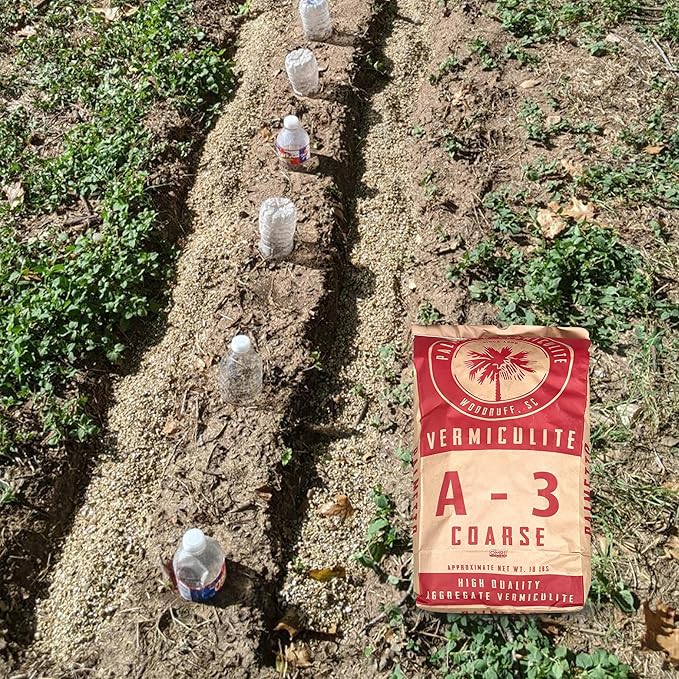 Palmetto Vermiculite Coarse Grade A-3 Horticultural Soil Additive, 4 Cu Ft Bag - Gardening and Potting Mix for Seed Starting, Aeration, and Drainage
