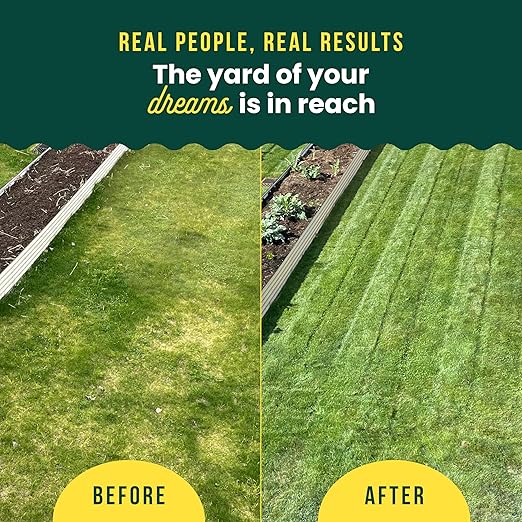 Sunday Green Machine Granular Lawn Fertilizer - 30-0-5 Mix for Up to 120 Days of Growth - Enriched with Potassium & Organic Matter for Soil Health & Extended Feeding - 12lbs - Covers Up to 4,000 Sq Ft