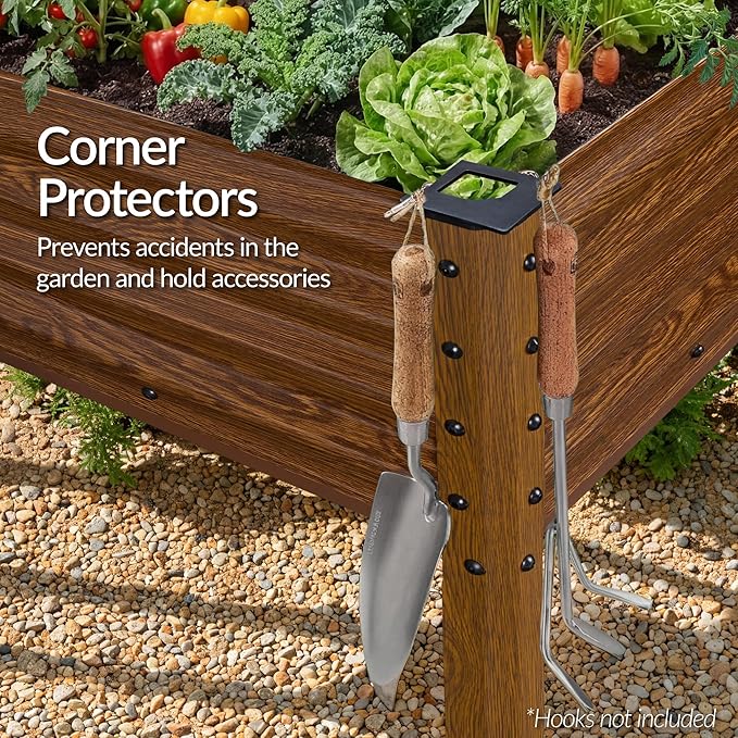 Best Choice Products 48x24x30in Galvanized Raised Garden Bed, Metal Elevated Planter Box, Vegetable Garden for Backyard, Patio, Balcony, 100% Non Toxic Materials - Wood Grain
