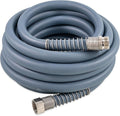 Camco EvoFlex 25-Ft Water Hose - RV Drinking Water Hose Contains No Lead, No BPA & No Phthalate - Flexible Design w/Stainless Steel Strain Relief Ends - 5/8” Inside Diameter, Slate (22580)