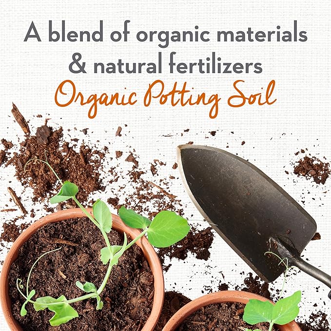 Whitney Farms Organic Potting Soil - Natural Indoor and Outdoor Container Mix for Vegetables, Herbs and Flowers, Feeds Plants up to 2 Months - 16 qt.