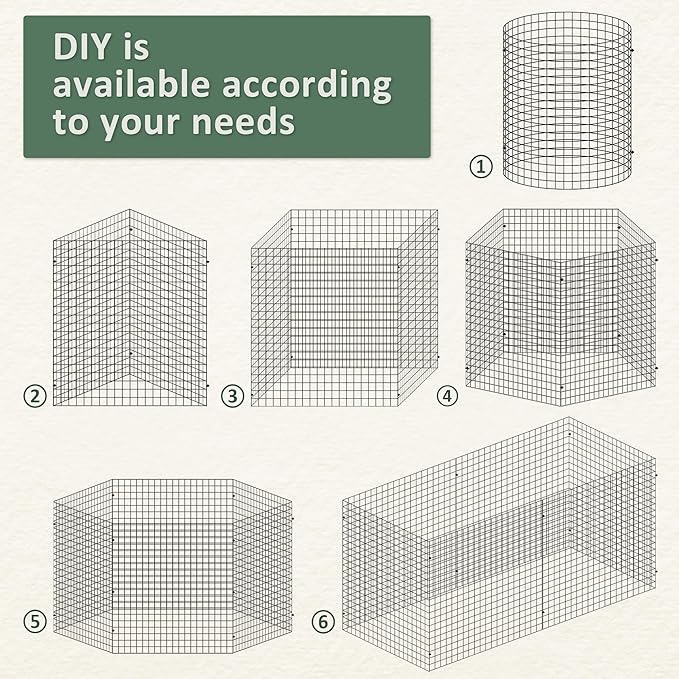 12 Pics DIY Metal Plant Protectors from Deer, Garden Fencing Animal Barrier Size 11.8 * 11.8 inches, Mesh Plant Cage Chicken Wire Cloche for Plants with Stakes and Nylon Cables (12 Pcs)