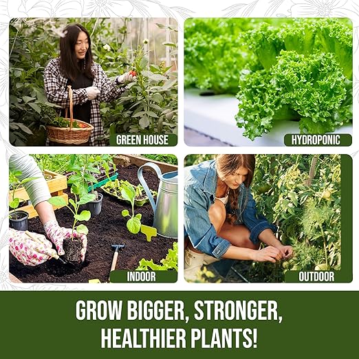 PlantVantage Concentrated Plant Fertilizer Bundle – Liquid Plant Food for Strong Roots, Stems and Larger Leaves – Root & Bloom, Indoor/Outdoor, Premium Growth and Soil Conditioner – 4-Pack, 8 oz Each