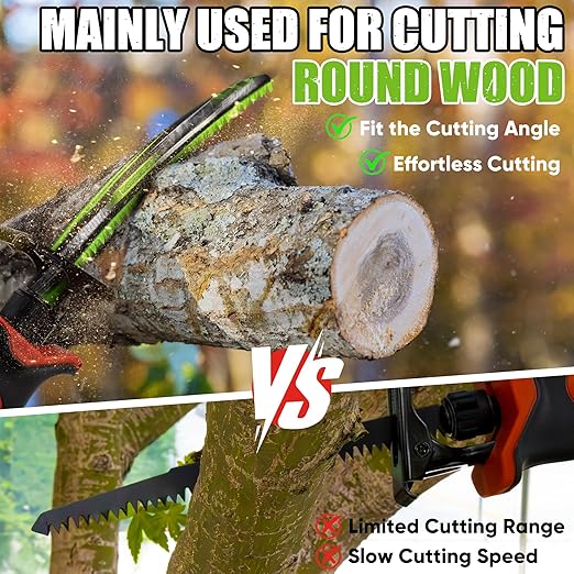 9.5-Inch Arc Curved Reciprocating Saw Blades Set with Storage Box – 5 Pieces, 5 TPI, CR-V Steel for Tree Trimming & Wood Pruning