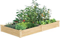 Greenes Fence Classic Cedar Raised Garden Bed, 4' x 8' x 10.5" (1/2" Thick) - Made in USA with North American Cedar