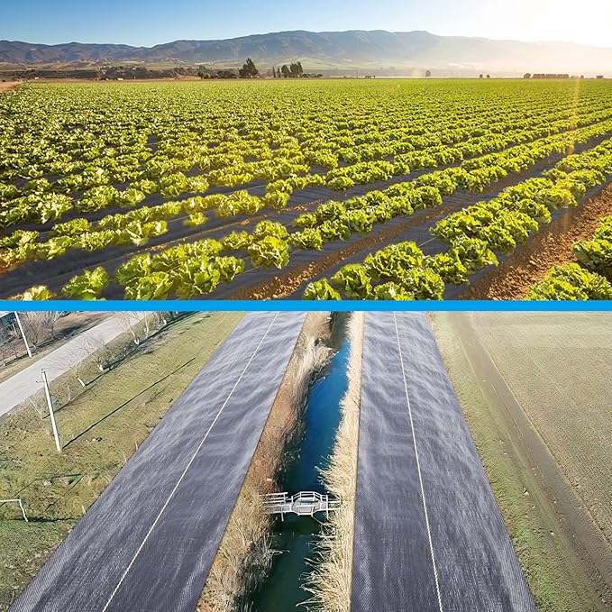 3.5oz Weed Barrier Fabric, Custom Size 6ft x 107ft Heavy-Duty Woven Landscape Fabric with Staples for Garden Weed Control & High Permeability