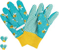 PROMEDIX P Kids Garden Gloves 3-6 Years Old Children Gardening Gloves, 2- Pair Pack，Blue