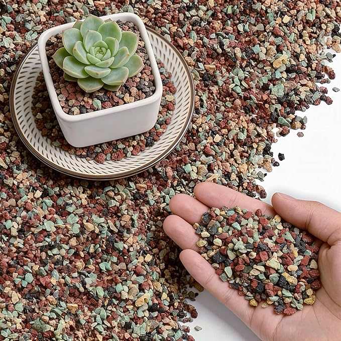 18lb Mix Lava Rocks for Plants 1/8" Horticultural Pumice for Plants, Succulent Cactus Soil Potting Mix - Horticultural Sand Aquarium Gravel Drainage Rocks for Potted Plant, Bonsai Soil, Top Dressing