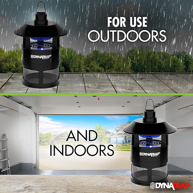 DynaTrap DT160-TUNSR 1/4 Acre Mosquito Trap & Flying Insect Trap – Kills Mosquitoes, Flies, Gnats, Wasps, & Other Flying Insects – Mosquito Zapper & Bug Zapper Outdoor Alternative – Tungsten