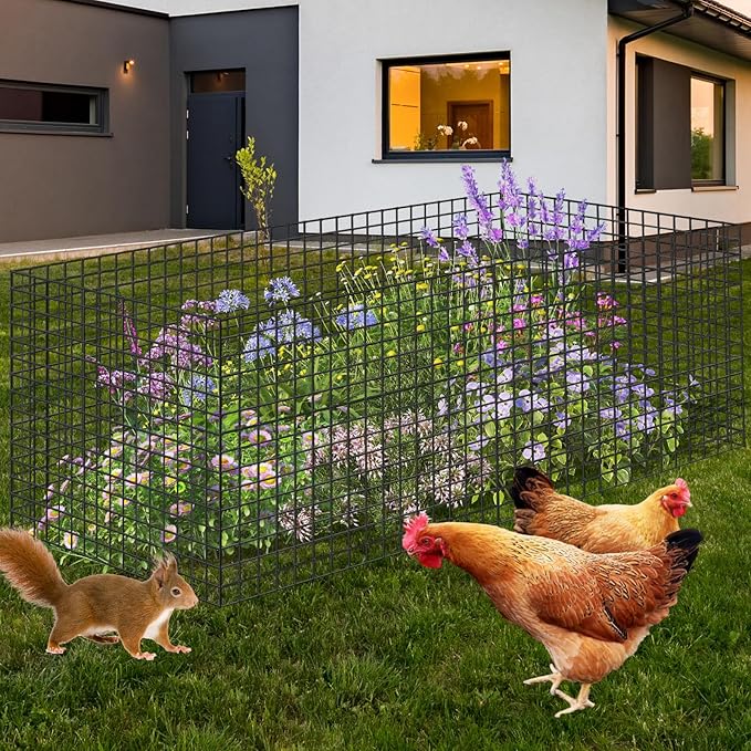 4 Packs Wire Plant Protectors,15.7" X 15.7" Wire Mesh Plant Protector cage,DIY Garden and Vegetable Protectors,Plant Cage to Protect Plants from Animals