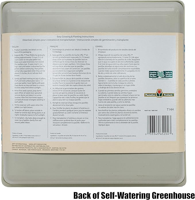 Jiffy T14H Seed Starter Kit, No Size, Clear/Black
