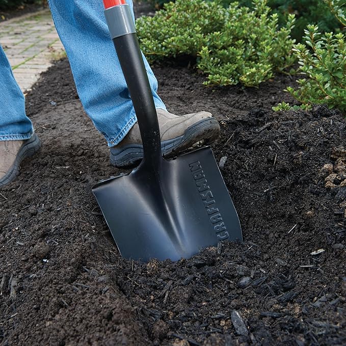 Craftsman Garden Shovels for Digging and Gardening: Heavy Duty Spade Shovels Ideal for Construction Projects, Lightweight Metal Spade Tool Set, Pack of 4
