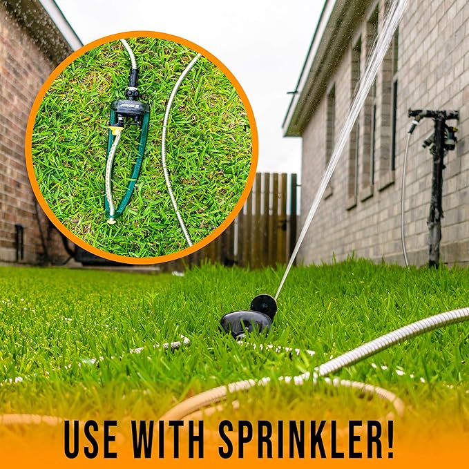 Tardigrade Metal Garden Hose 50 FT, Heavy Duty 304 Stainless Steel Water Hoses, Unmatched Durability, Flexible, No Kink & Tangle, Lightweight, Pet & Rust Proof for Outdoor Lawn Yard