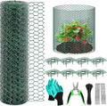 8 Set Strawberry Plant Support with Wire Plant Protectors from Animals, 32.8Ft x 16In Metal Mesh Plant Cage Cover Guards and Strawberry Growing Rack Sets for Garden Strawberry Vegetables Plants