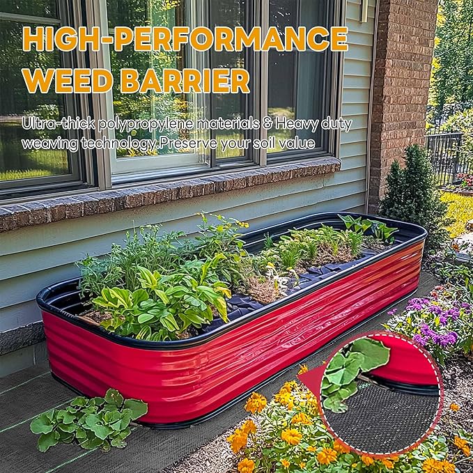 4FT x 50FT Weed Barrier Fabric Heavy Duty, 5.8oz Landscaping Fabric Woven Landscape Ground Cover for Gardens & Lawns